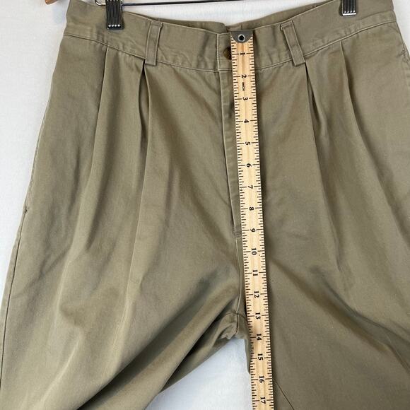 VTG‎ Bugle Boy Pants Mens 31x30 Tan Baggy Pleated Khakis Y2K 80s 90s Tapered - Picture 5 of 12